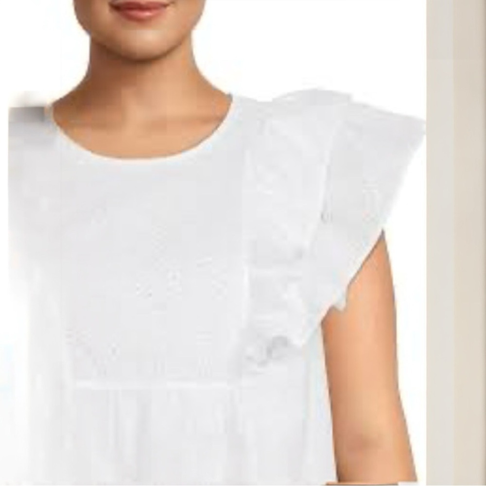 Terra  & Sky Cottagecore Woven Eyelet Dress NWT 1X - Picture 4 of 5